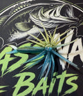 20mm Plastisol Jerk Urchin "jerkin" (blue/yellow/green)